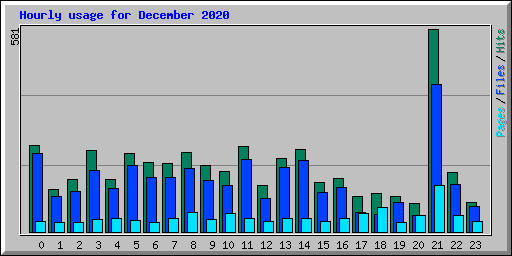 Hourly usage for December 2020